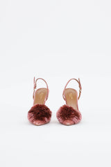 Aquazzura Velvet Puff Slingback Heel