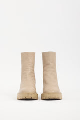 Aquazzura Beige Leather Saint Honore Boot