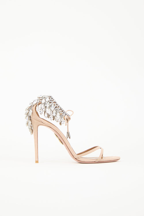 Aquazzura Suede & Crystal Eden Sandal