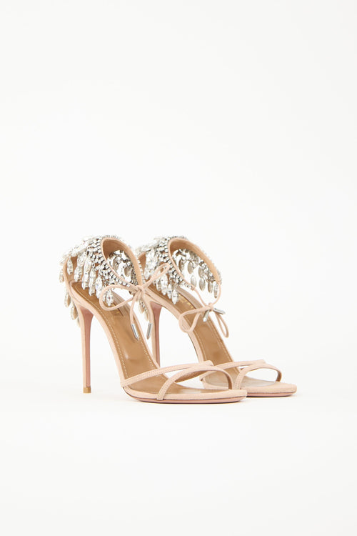 Aquazzura Suede & Crystal Eden Sandal