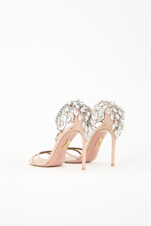 Aquazzura Suede & Crystal Eden Sandal