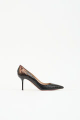 Aquazzura Embossed Leather Pump