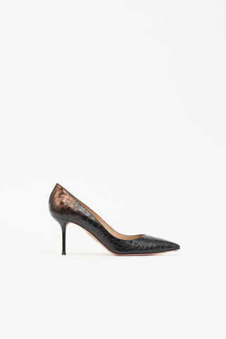 Aquazzura Embossed Leather Pump