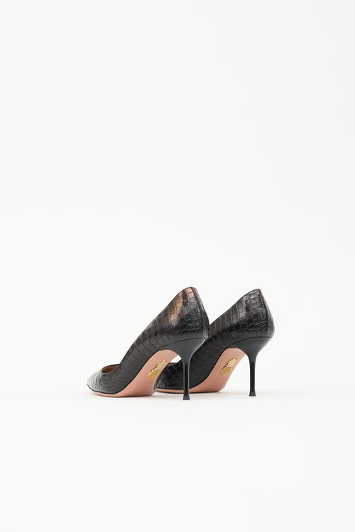 Aquazzura Embossed Leather Pump