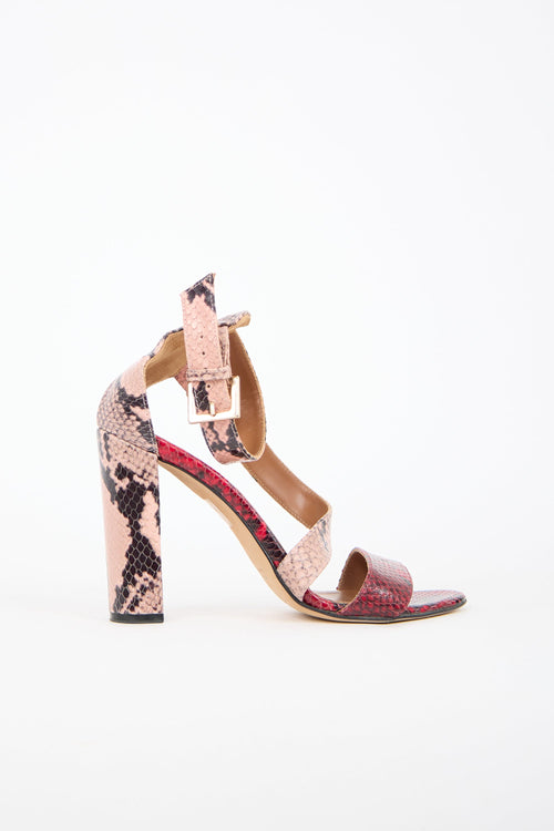 Paris Texas Embossed Leather Heel