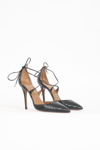 Aquazzura Embossed Leather Matilde Pump