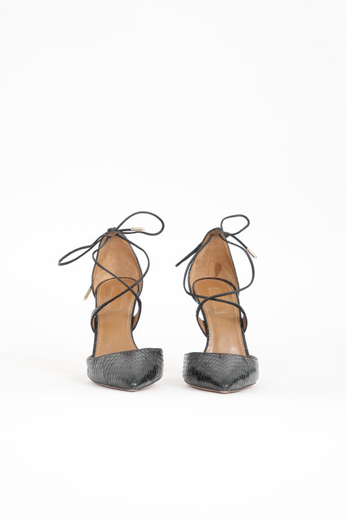 Aquazzura Embossed Leather Matilde Pump