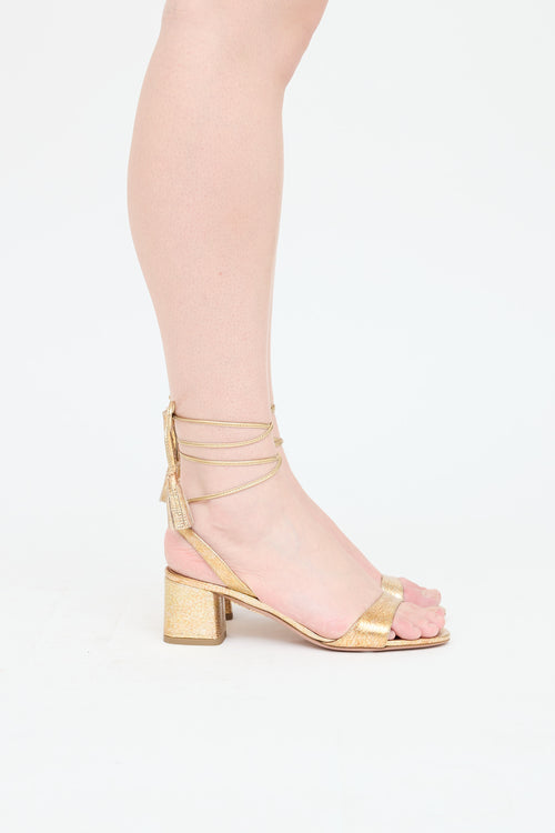 Aquazzura Leather Wrap Sandal
