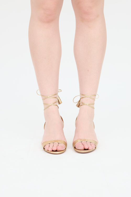 Aquazzura Leather Wrap Sandal