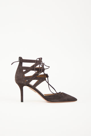Aquazzura Suede Belgravia Heel