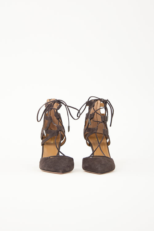 Aquazzura Suede Belgravia Heel