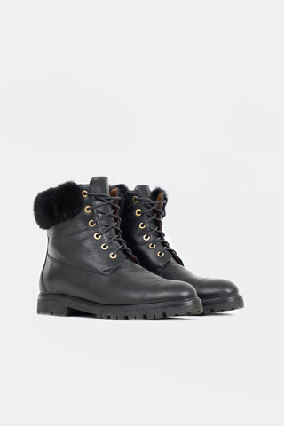 Aquazzura Leather & Fur Heilbrunner Boot