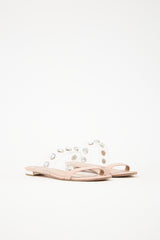 Aquazzura Leather & PVC Crystal Slide