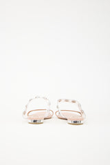 Aquazzura Leather & PVC Crystal Slide