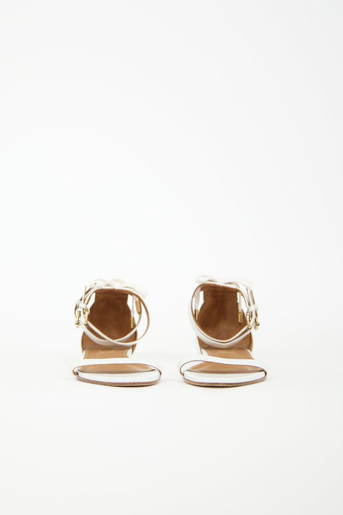 Aquazzura Leather Lace Up Sandal