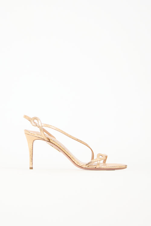 Aquazzura Leather Serpentine Sandal