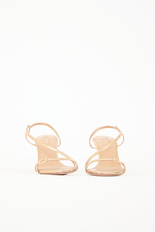 Aquazzura Leather Serpentine Sandal