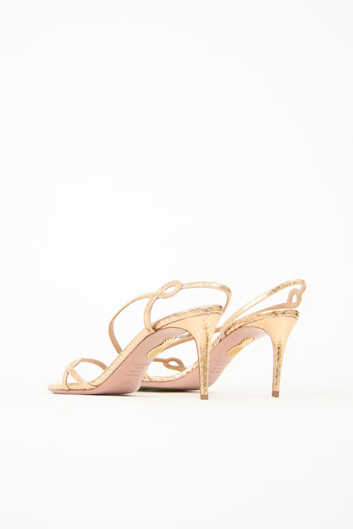 Aquazzura Leather Serpentine Sandal