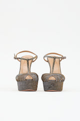 Aquazzura Metallic Platform Sandal