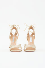 Aquazzura Metallic Leather Ari Sandal