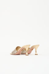 Aquazzura Metallic Leather Candy Mule