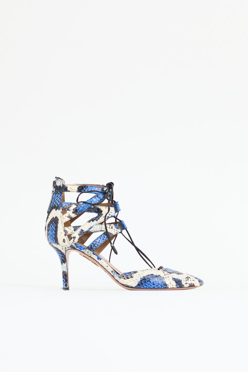 Aquazzura Printed Leather Belgravia Pump
