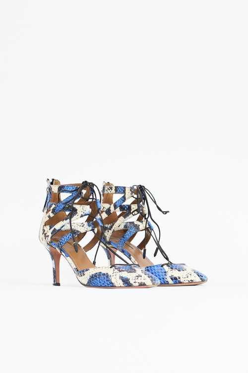 Aquazzura Printed Leather Belgravia Pump