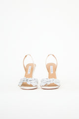 Aquazzura Satin Galactic Flower Heel
