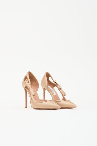 Aquazzura Satin Soave D'Orsay Heel