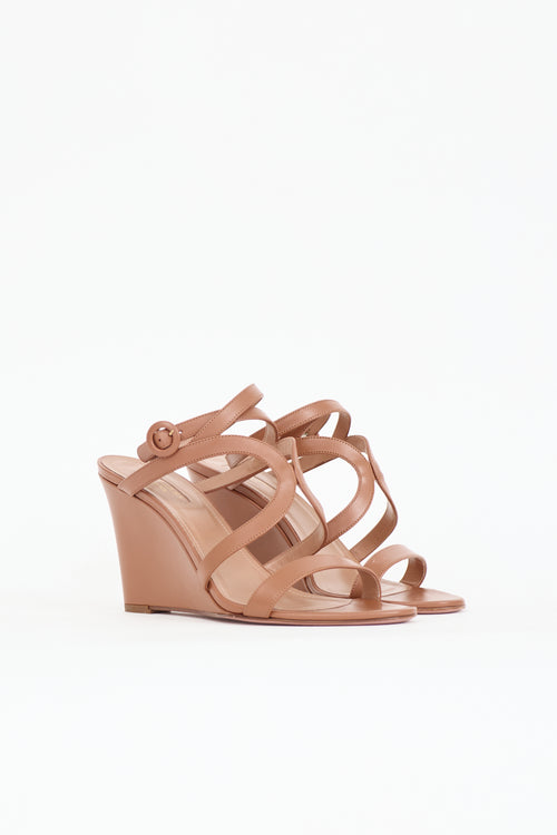 Aquazzura Leather Wedge Sandal