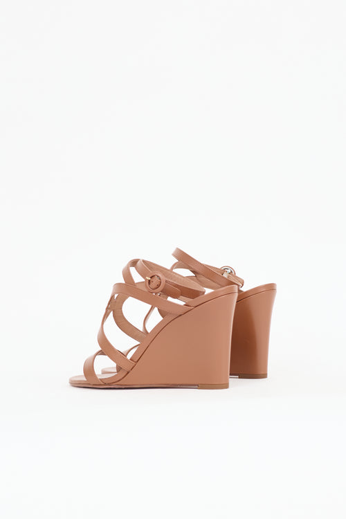 Aquazzura Leather Wedge Sandal