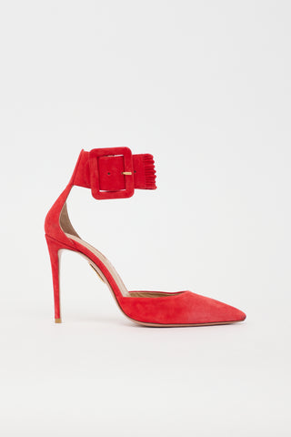 Aquazzura Suede Casablanca Heel