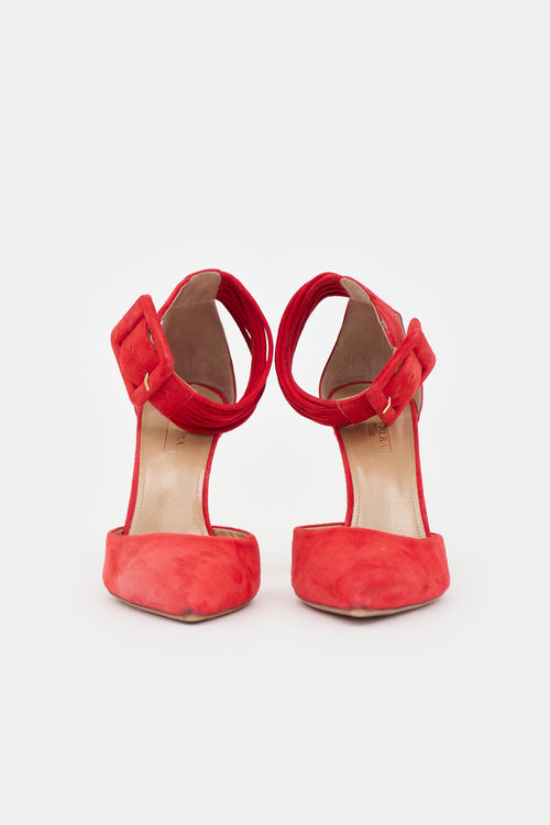 Aquazzura Suede Casablanca Heel