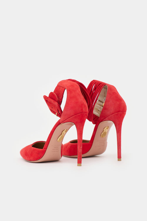 Aquazzura Suede Casablanca Heel