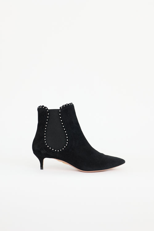 Aquazzura Suede Embellished Jicky Boot