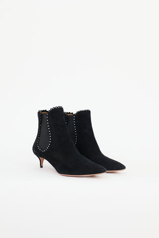Aquazzura Suede Embellished Jicky Boot