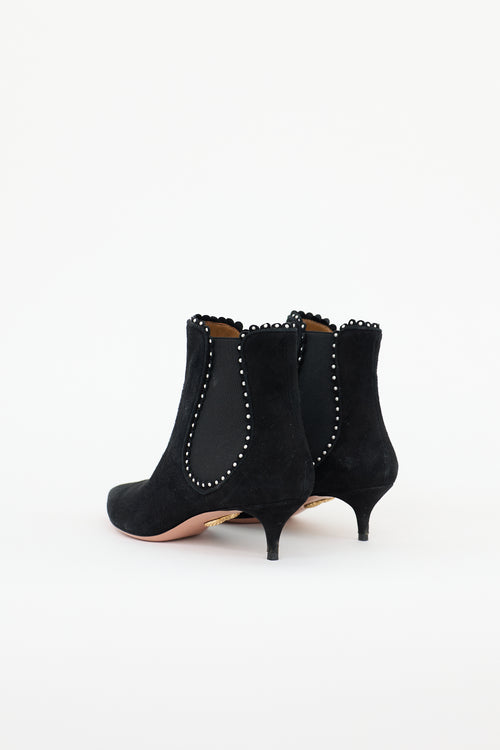 Aquazzura Suede Embellished Jicky Boot
