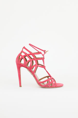 Aquazzura Suede Ginger Cutout Sandal