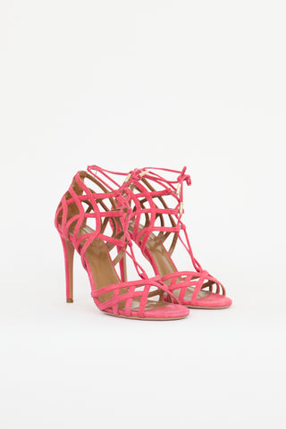 Aquazzura Suede Ginger Cutout Sandal