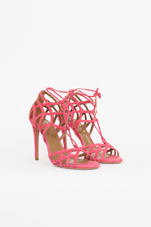 Aquazzura Suede Ginger Cutout Sandal