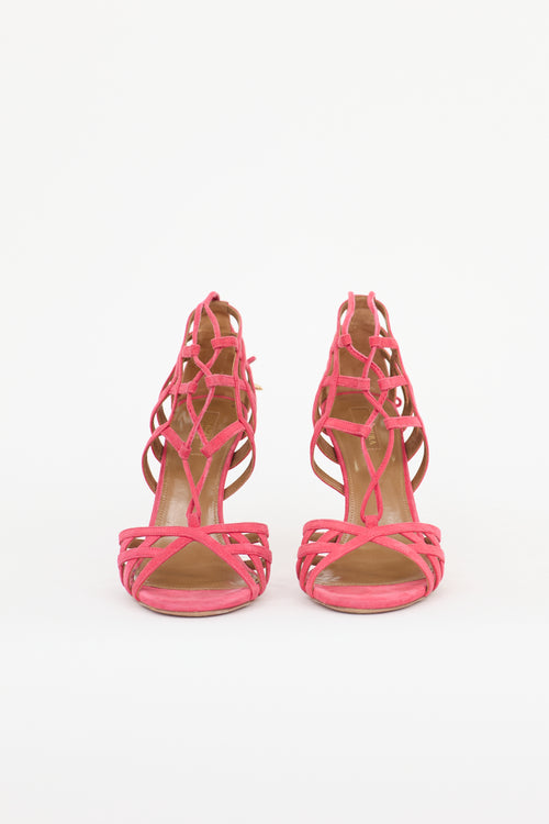 Aquazzura Suede Ginger Cutout Sandal