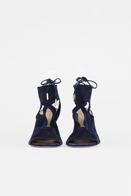 Aquazzura Suede Sexy Thing Wedge Sandal