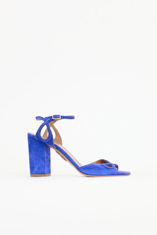 Aquazzura Suede Vera Cutout Sandal