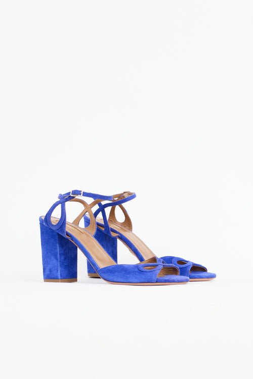 Aquazzura Suede Vera Cutout Sandal