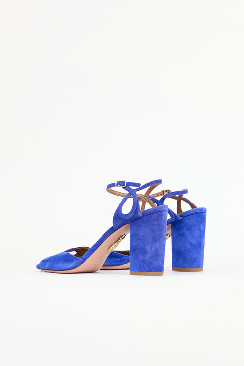 Aquazzura Suede Vera Cutout Sandal