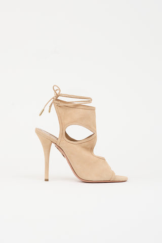 Aquazzura Suede Cut Out Heel