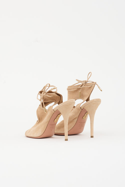 Aquazzura Suede Cut Out Heel