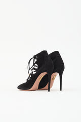 Aquazzura Suede Lace Up Heel