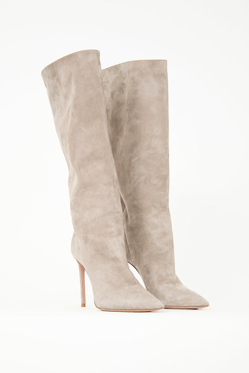 Aquazzura Suede Matignon Boot