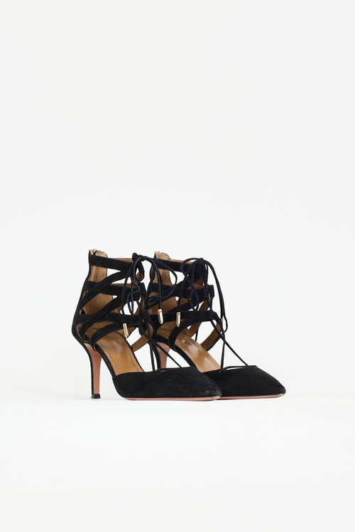 Aquazzura Suede Belgravia Heel